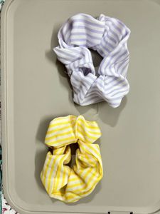 Set of 2 Striped Pinteresty Scrunchies