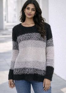 Cozy Striped Knit Sweater