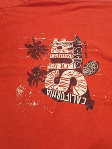 Men's Orange Surf California Graphic Tee
