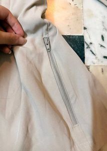 Women's Beige Full Zip Jacket