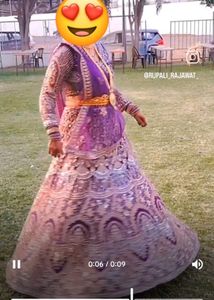 Royal Purple Designer Lehenga with fully handwork