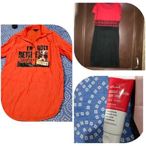 2 dreses and new face wash free