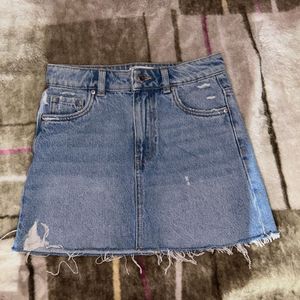 Denim Mini Skirt (MANGO)