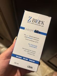 Z Biock Zinc Oxide Sunscreen Gel SPF 50+