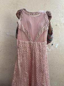 Beautiful Pink Embellished Ethnic Gown
