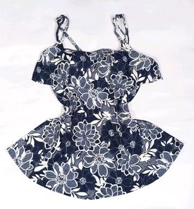 Rakhi Sale: Navy Floral One-Piece Swimsuit