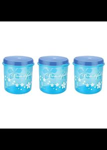 Set of 3 Pink Floral Storage Containers