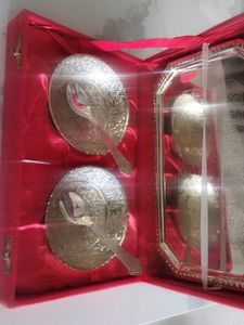 Silver Coated Set With Velvet Box