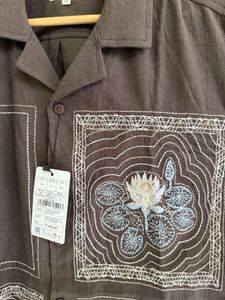 Men's Embroidered Short Sleeve Shirt