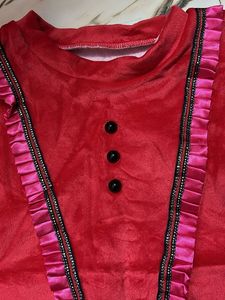 Unused Babygirl Chic Red Velvet Top
