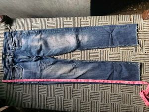 Light Blue Distressed Denim Jeans