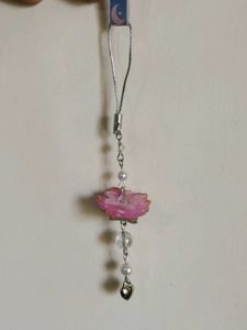 Pink Lotus Phone Charm