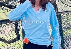 Light Blue Fly Emirates Long Sleeve T-Shirt