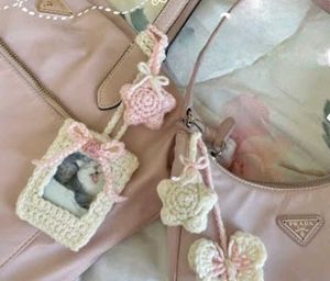 photoframe keychain with Handmade Charm