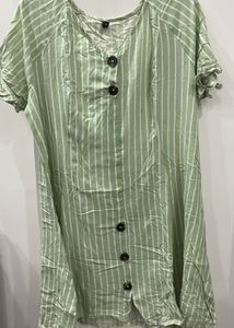 Chic Striped Button-Up Dress