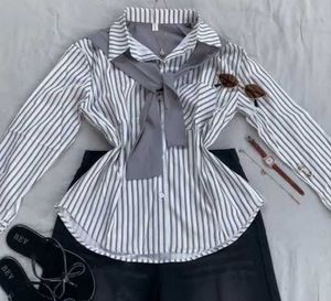 Chic Striped tie up Shirt