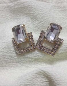 Elegant Square Crystal Earrings