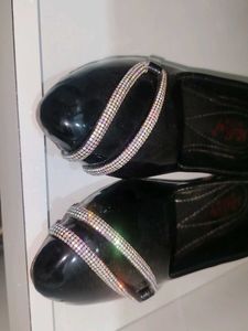 Sparkly Black Ballet Flats