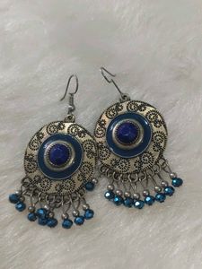 Bohemian Blue Stone Dangle Earrings