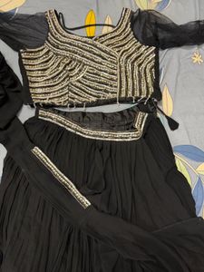 Elegant Black Embellished Gown