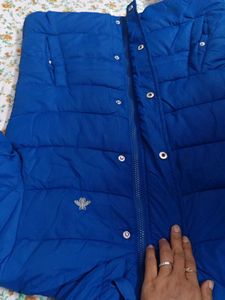 New Blue Padded Hooded Jacket