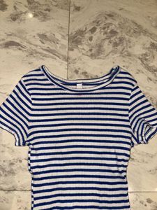 Striped Ribbed Knit Top