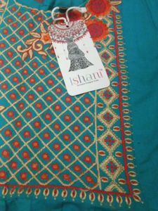 Elegant Turquoise Embroidered Kurta