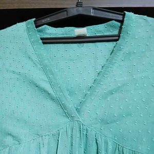 Teal Textured Kurta