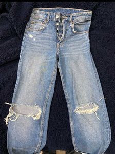 Distressed H&M Blue Denim Jeans