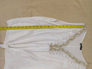 Embroidered Cotton Sleeveless Top