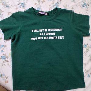 Statement Graphic Cropped Tshirt