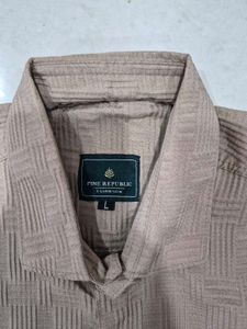 Men's Textured Long Sleeve Shirt