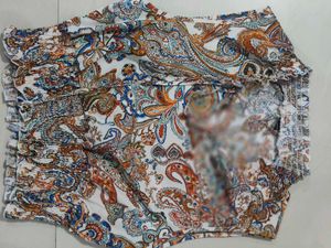 Shein Boho Paisley Print Smocked Waist Top
