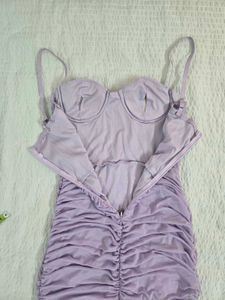 Lilac Ruched Corset Dress bust 34