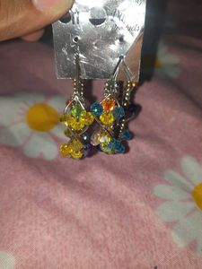 Colorful Beaded Drop Earrings