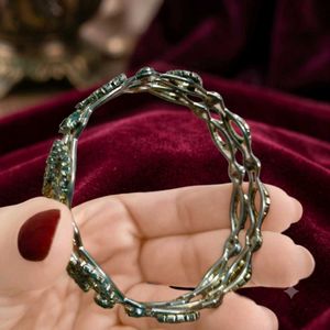 Elegant Rhinestone Bangles (Set of 2)