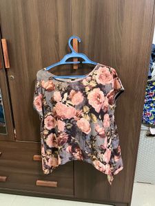 Chic Floral Print Top