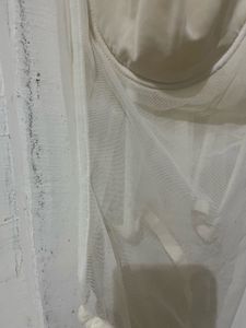 Sheer Mesh Corset Bodysuit in Ivory