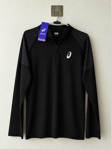 Asics Black Long Sleeve Half Zip Top