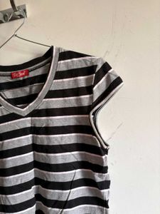 Striped V-Neck T-Shirt