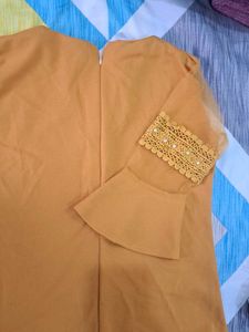 Mustard Bell Sleeve Top with freebie