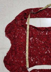 Valentine Special❤️ Elegant Red Lace Dress