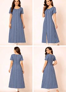 Blue Striped Anarkali Kurta💙