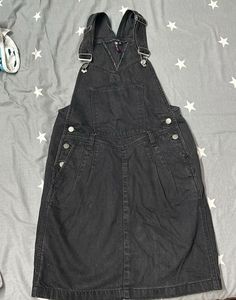 Denim Detachable Pinafore Dress