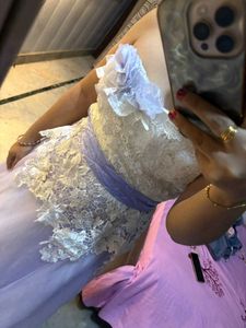 Elegant Lace & Lilac Gown