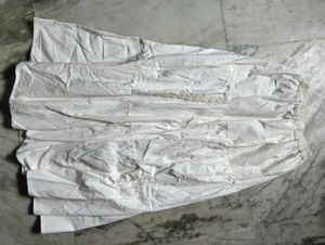 Off-White Three-Tier Maxi Skirt with Inner Lining