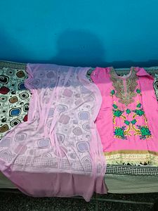 Pink Embroidered Salwar Suit