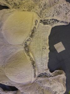 Lace Crop Top with Padded Cups