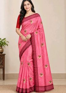 combo of 2 saree in pink colour