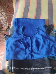 Royal Blue & Black Saree